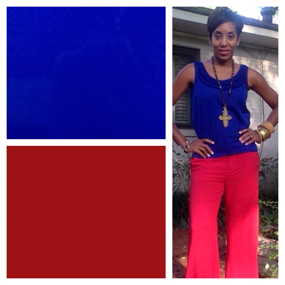 Cobalt blue top outfit shop