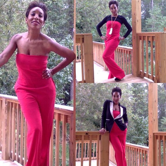 Catenya McHenry shows you how to style a strapless jumpsuit 3 ways from summer to fall