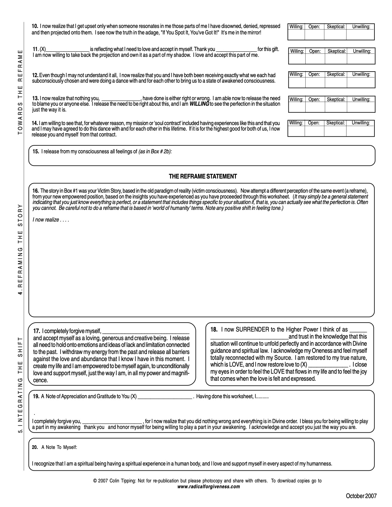 Radical Forgiveness Coach Kym Kennedy provides a Radical Forgiveness Worksheet on the Fuck Fear podcast with Catenya McHenry