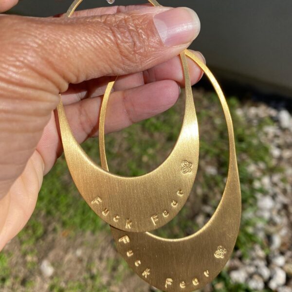 Gold Hoop Earrings - Image 3