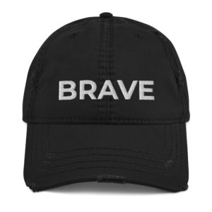 Fuck Fear podcast black distressed Brave unisex baseball cap