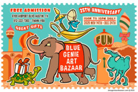 Blue Genie Art Bazaar featured on Lifestyle Austin TX with Catenya McHenry