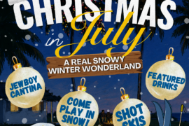 Christmas in July Winter Wonderland at Gibson Street Bar featured on Lifestyle Austin TX with Catenya McHenry